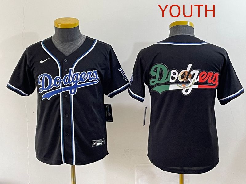 Youth 2025 Los Angeles Dodgers Blank Black Three generations Fashion Nike MLB Jersey style 9